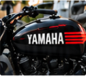 Lettrage sur moto Yamaha